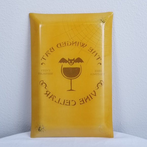 Parker Designs The Winged Bat Decorative Spooky Halloween Catch All Orange Tray - Picture 6 of 12